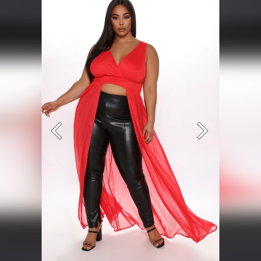 FASHION NOVA SHEER LONG TOP